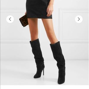 SAINT LAURENT Mica suede knee boots 40.5 New